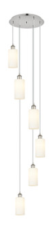 Downtown Urban Six Light Pendant in Polished Nickel (405|116B-6P-PN-G434-7WH)