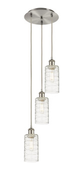 Downtown Urban Three Light Pendant in Brushed Satin Nickel (405|113B-3P-SN-G434-7DE)