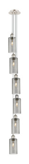 Downtown Urban Six Light Pendant in Polished Nickel (405|106B-6P-PN-G434-7SM)