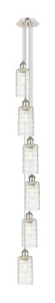 Downtown Urban Six Light Pendant in Polished Nickel (405|106B-6P-PN-G434-7DE)