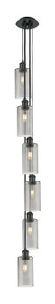 Downtown Urban Six Light Pendant in Matte Black (405|106B-6P-BK-G434-7SM)
