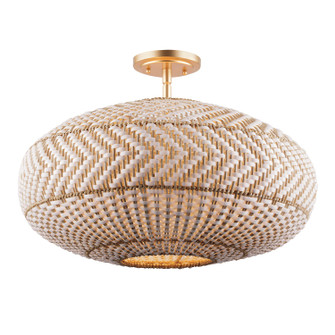 Zanzibar Four Light Flush Mount in Soft Gold (60|ZAN-9014-SG_CEILING)