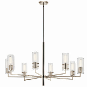 Velestino Eight Light Chandelier in Polished Nickel (12|52680PN)