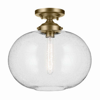 Avery One Light Semi Flush Mount in Natural Brass (12|43913NBR)