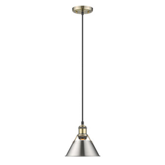 Orwell AB One Light Mini Pendant in Aged Brass (62|3306-S AB-PW)