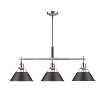 Orwell Three Light Linear Pendant in Pewter (62|3306-LP PW-RBZ)
