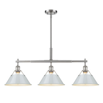 Orwell Three Light Linear Pendant in Pewter (62|3306-LP PW-DB)