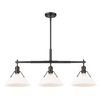 Orwell Three Light Linear Pendant in Matte Black (62|3306-LP BLK-OP)