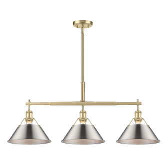 Orwell Three Light Linear Pendant in Brushed Champagne Brass (62|3306-LP BCB-PW)