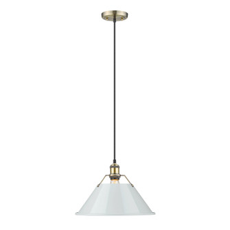 Orwell One Light Pendant in Aged Brass (62|3306-L AB-DB)