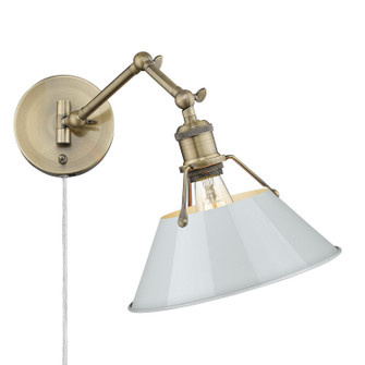 Orwell One Light Wall Sconce in Aged Brass (62|3306-A1W AB-DB)