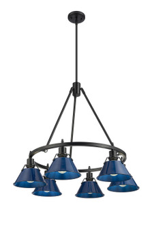 Orwell Six Light Chandelier in Matte Black (62|3306-6 BLK-NVY)