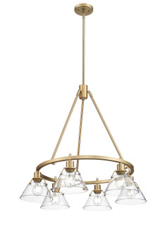 Orwell Six Light Chandelier in Brushed Champagne Brass (62|3306-6 BCB-CLR)