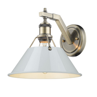 Orwell AB One Light Wall Sconce in Aged Brass (62|3306-1W AB-DB)