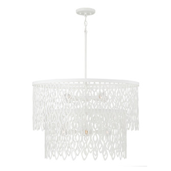 Pheobe Seven Light Pendant in Matte White (65|352971WE)