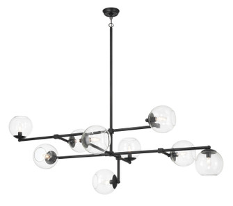 Millikan Nine Light Pendant in Coal Black (7|1895-66A)