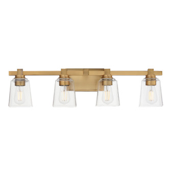 Cubos Four Light Bath Vanity in Natural Aged Brass (16|21384CLNAB)