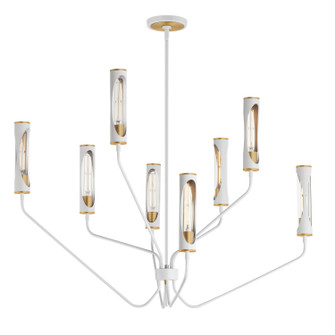 Regent LED Chandelier in Light French Gray / Natural Aged Brass (16|16178CLLFGNAB)