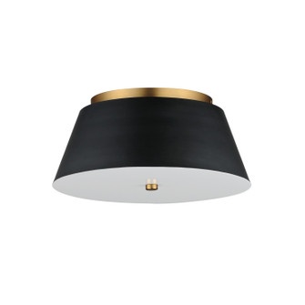 Miles LED Flush Mount in Black / Natural Aged Brass (16|10719WTBKNAB)