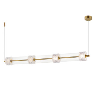 Elysian LED Linear Pendant in Natural Aged Brass (86|E11084-124NAB)