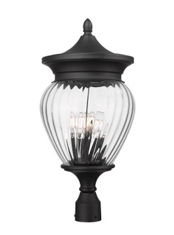 Davina Four Light Outdoor Post Mount Fixture in Black (224|5016PHBR-BK)