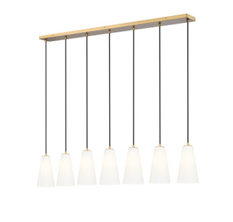 Farrell Seven Light Linear Chandelier in Modern Gold (224|3043P6-7L-MGLD)