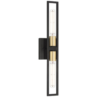 Tyne LED Wall Sconce in Black with Antique Brushed Brass (18|62349LEDDLP-BWA)