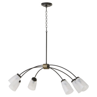 Arpeggio Six Light Linear Chandelier in Matte Black (19|6877-6-59)