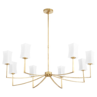 Ayala Eight Light Chandelier in Gold Leaf (19|681-8-74)