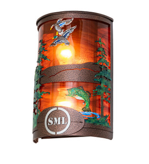 Personalized Two Light Wall Sconce in New Copper Vein (57|273934)