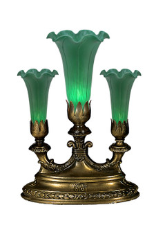 Green Tiffany Pond Lily Three Light Accent Lamp in Mahogany Bronze (57|11265)