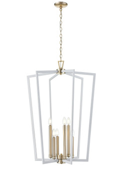 Lizabeth Six Light Pendant in Matte White/Modern Gold (59|4526-MW/MG)