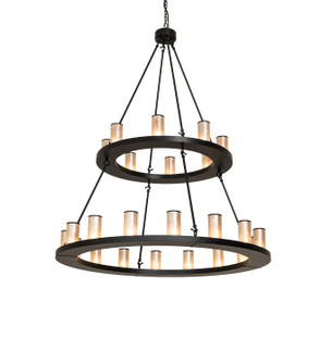Loxley 24 Light Chandelier in Black Satin Wrought Iron (57|272481)