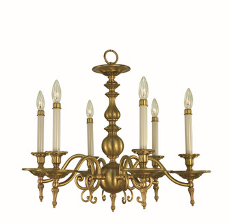 Kensington Six Light Chandelier in Brushed Brass (8|7446 BR)