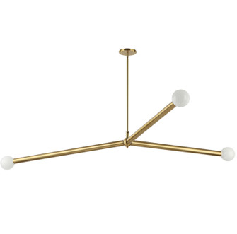 Cerberus Three Light Pendant in Aged Brass (216|CEB-623P-AGB)