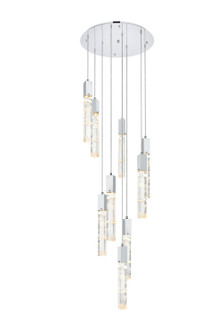 Aurora Nine Light Chandelier in Chrome and Clear (173|2089D24C)