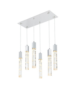 Aurora Six Light Pendant in Chrome and Clear (173|2088D32C)