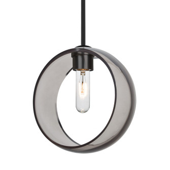 Besa Mana Stem Pendant One Light Pendant in Black (74|1TT-MANASM-BK-NI)