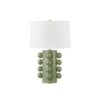 Roselle One Light Table Lamp in Aged Brass/Ceramic Moss Crackle (70|L9126-AGB/CMC)