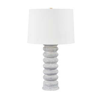 Harwinton One Light Table Lamp in Aged Brass/Ceramic Grey White (70|L7633-AGB/CGY)