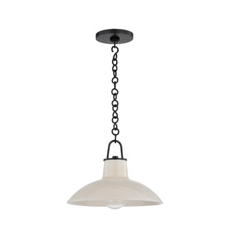 Pottersville One Light Pendant in Distressed Bronze/Ceramic Ivory Crackle (70|1914-DB/CIC)