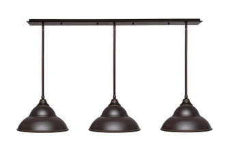 Stem Three Light Linear Pendalier in Dark Granite (200|48-DG-428-DG)
