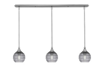 Stem Three Light Linear Pendalier in Brushed Nickel (200|36-BN-5112)