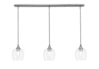 Stem Three Light Linear Pendalier in Brushed Nickel (200|36-BN-4810)