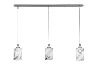 Stem Three Light Linear Pendalier in Brushed Nickel (200|36-BN-3009)