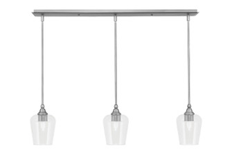 Stem Three Light Linear Pendalier in Brushed Nickel (200|36-BN-210)