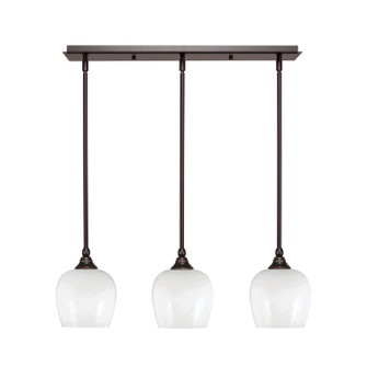 Stem Three Light Linear Pendalier in Dark Granite (200|25-DG-4811)
