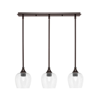 Stem Three Light Linear Pendalier in Dark Granite (200|25-DG-4810)