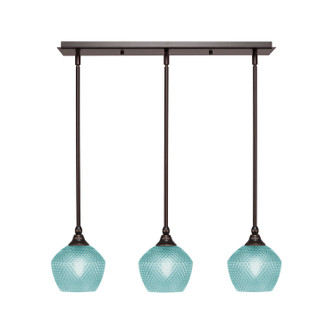 Stem Three Light Linear Pendalier in Dark Granite (200|25-DG-4625)