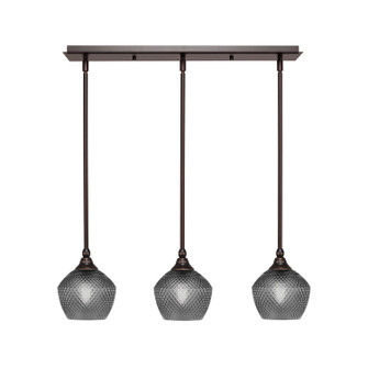 Stem Three Light Linear Pendalier in Dark Granite (200|25-DG-4622)